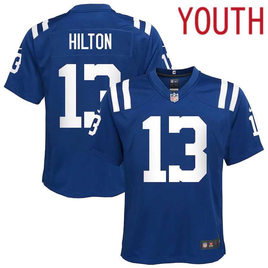 Youth Indianapolis Colts 13 T.Y. Hilton Nike Royal Game NFL Jersey